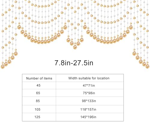 Blue Crystal Beaded Curtain with 85 Strings
