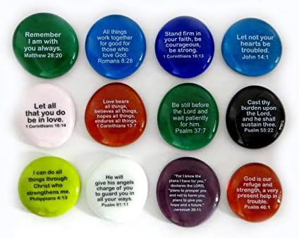 Lifeforce Glass Bible Verse Stones Set I