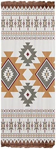 Southwest Geometric Door Curtains with Double Rod Pocket