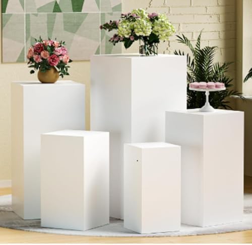 CNCEST 5PCS Metal Display Pedestal Stand Set