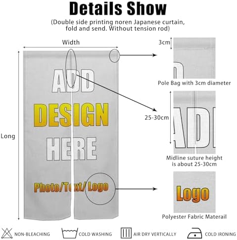 Personalized Double Sided Door Curtain with Custom Image