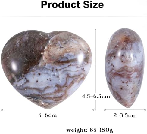 SUNYIK Ocean Jasper Heart Worry Stone 50-60mm