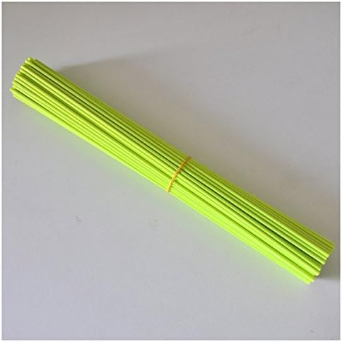 100 Fiber Reed Diffuser Sticks 20cm x 3mm Fluorescent Green