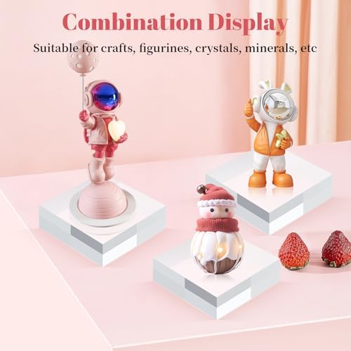 4 Piece Acrylic Display Stand Set for Jewelry and Collectibles