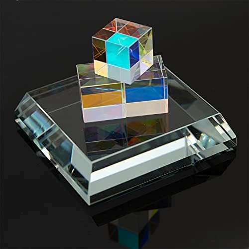 StayMax Clear Crystal Glass Display Base for Collectibles