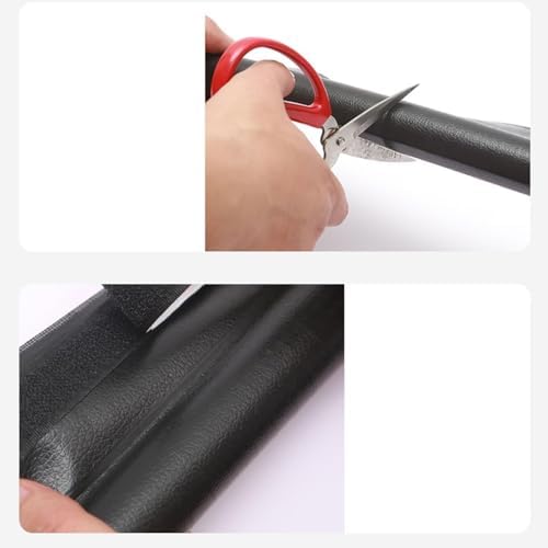 Door Draft Stopper with Velcro Black 38 Inch Length