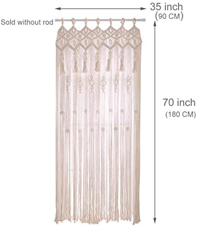 Achart Macrame Curtain Panel Boho Decor