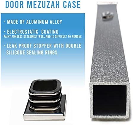 Elegant Modern Door Mezuzah Case 575 Inch Taupe Self Stick