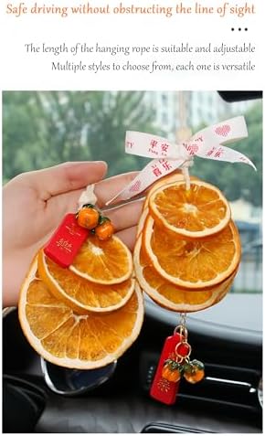 Realistic Orange Slice Hanging Christmas Ornament for Car Mirror