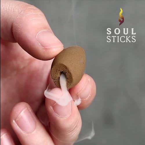 Soul Sticks Backflow Incense Cones - 40PCS White Sage Cleansing Set