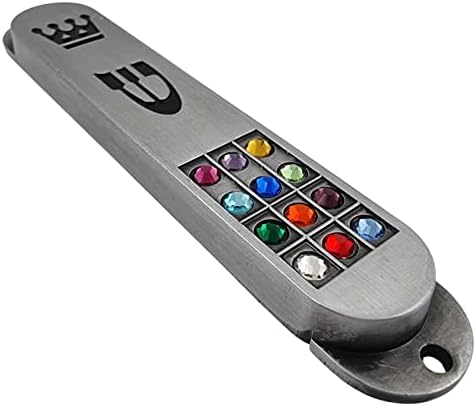 TALISMAN4U Pewter Mezuzah with Scroll 35 Inch Judaica Door Cover