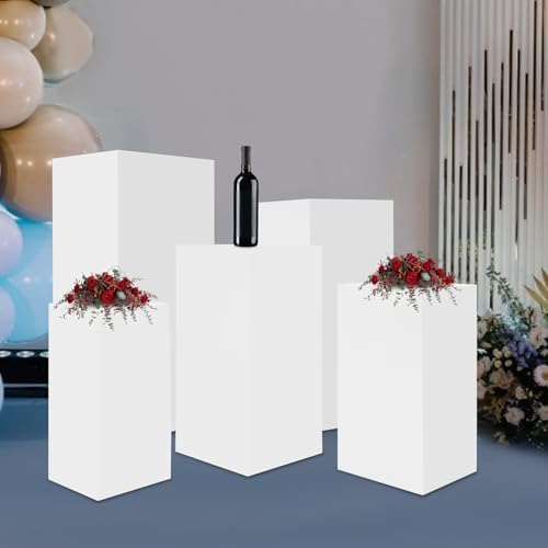 5 Piece Square Pedestal Stand Set for Wedding Displays