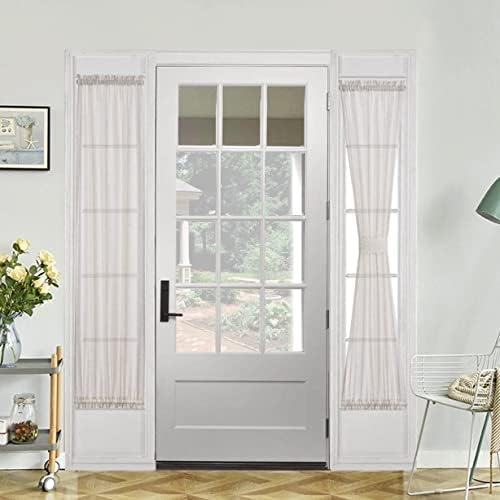 Demetex French Door Curtain 2 Panels 30x72 Beige