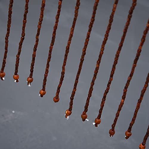 ZHOUXIAO Wood Bead Curtain 90x175cm 27 Strands