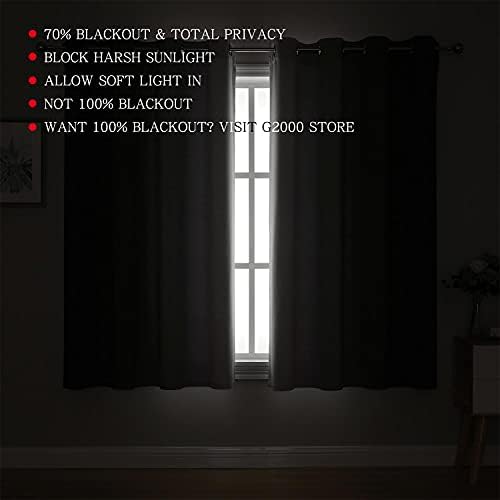 G2000 63 Inch Blackout Curtains 2 Panels Set