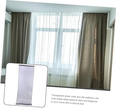 Sheer Star Foil Curtains with Grommets for Bedroom and Living Room