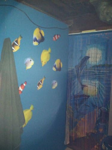 Beaded Curtain Tropical Reef Dolphins 125 Strands