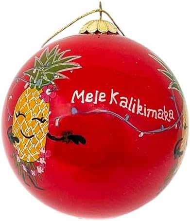 Happy Aloha Pineapple Hula Cheer Christmas Ornament 1