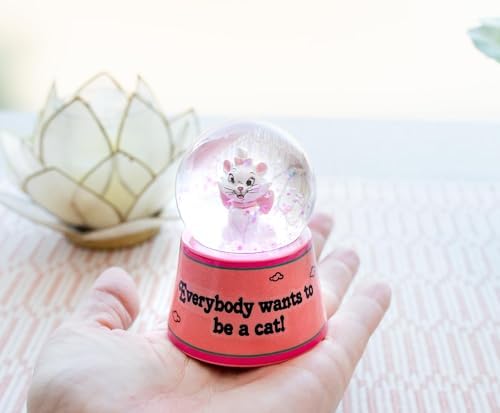 Disney Aristocats Marie Light-Up Snow Globe 3 Inches Tall