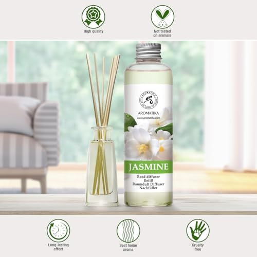 AROMATIKA Jasmine Essential Oil 200ml Reed Diffuser Refill