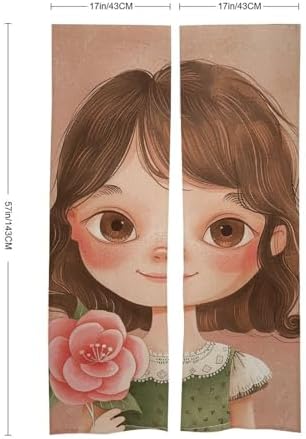 Big Eyes Girl Door Curtain Panel 17x57 Inch Blackout Privacy Divider