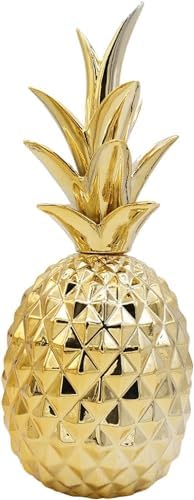 Ceramic Pineapple Ornament Gold Home Decor