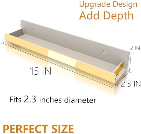 4 Pack 15 Inch Gold Reflective Acrylic Shelves