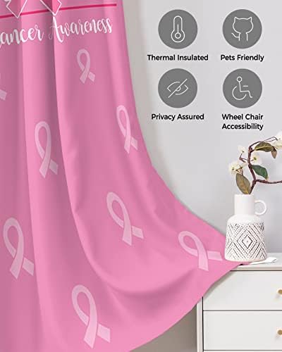 Pink Ombre Door Curtains 78 Inches Blackout Panels