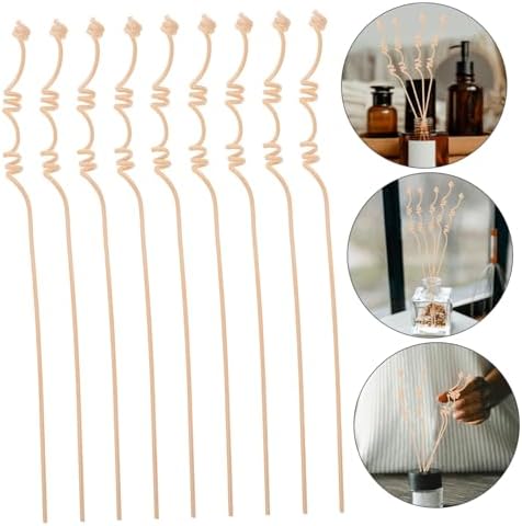 Cabilock 20pcs Multi-Spiral Natural Rattan Diffuser Sticks