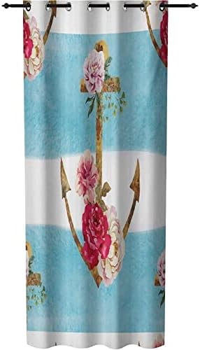 XISUNYA Door Curtain Panel 42x96 Inches with Grommets and Romantic Print