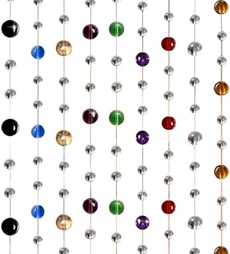 ECYC Ltd Crystal Glass Beaded Curtain 5 Strings 78 Inch