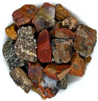 3 lbs Rough Agate Jasper Petrified Wood Stone Mix