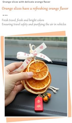 Realistic Orange Slice Hanging Christmas Ornament for Car Mirror