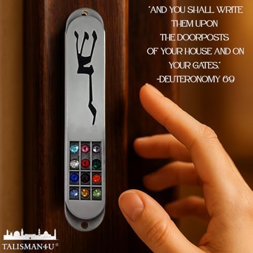 TALISMAN4U Pewter Mezuzah Case with Scroll 35 Inch