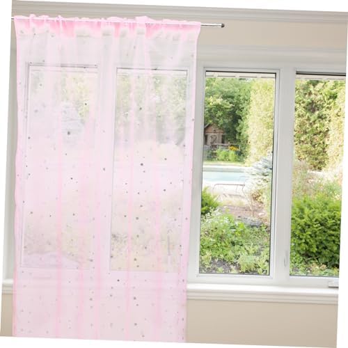 Stars Pattern Sheer Curtain for Living Room