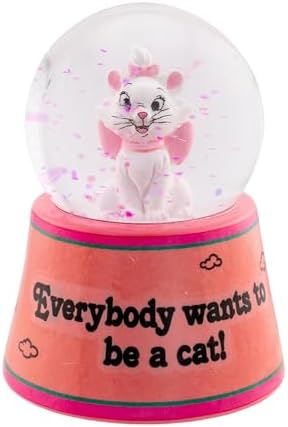 Disney Aristocats Marie Light-Up Snow Globe 3 Inches Tall
