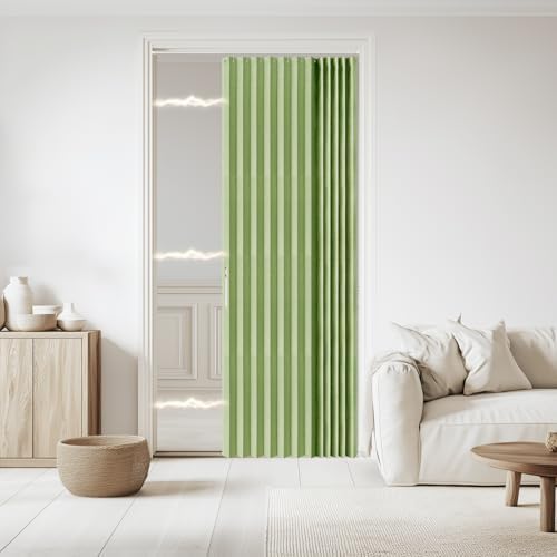 Jilron Blackout Door Curtain Linen Style 1 Panel W52 x L78 Green