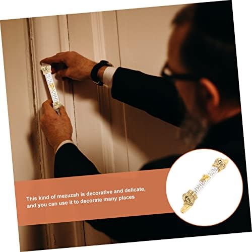 Metal Mezuzah Door Ornament with Crown Design
