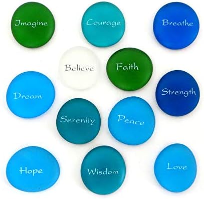 Mermaids Message Sea Glass Stones Assorted Frosted Words