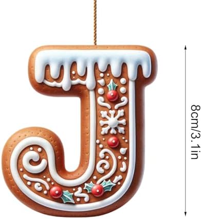 Gingerbread Alphabet Ornaments for Christmas Tree
