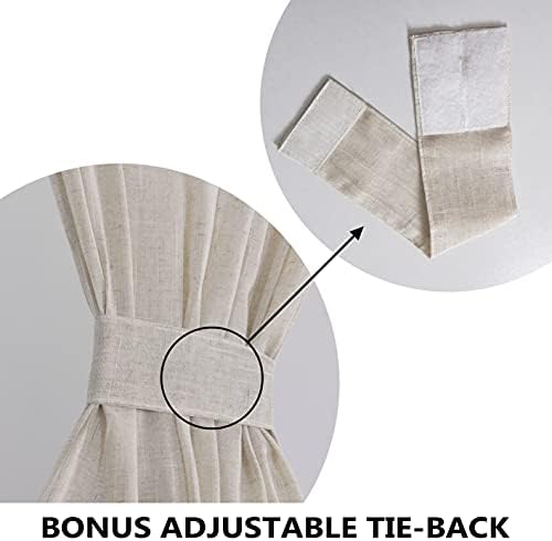 Demetex French Door Curtain 2 Panels 30x72 Beige