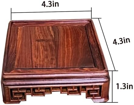 GOLDY WENDY Mahogany Square Decor Base Display Stand