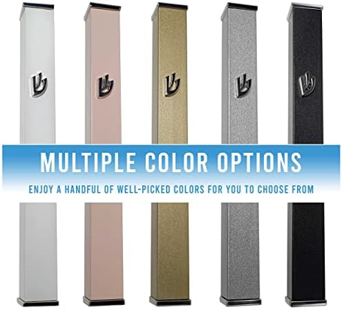 Elegant Modern Door Mezuzah Case 575 Inch Taupe Self Stick