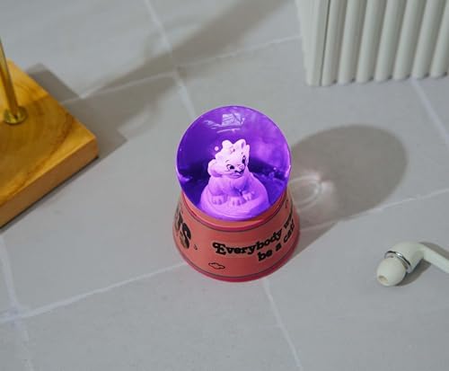Disney Aristocats Marie Light-Up Snow Globe 3 Inches Tall