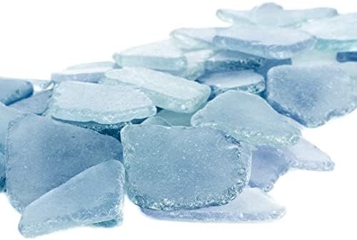 Light Blue Sea Glass Decor for Coastal Crafts