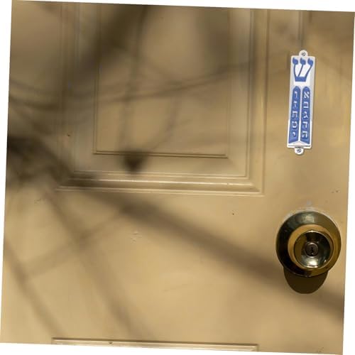 Jewish Mezuzah Sacred Scroll Metal Case for Entryway Blessing
