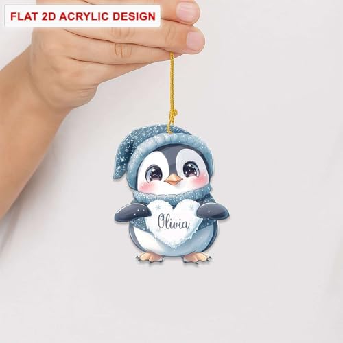 Personalized Name Christmas Tree Hanging Keepsake for Siblings