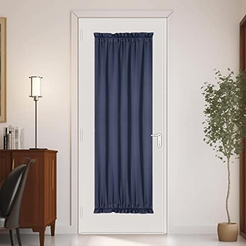 PANOVOUS Door Window Curtain Panel 25x40 Inch Navy Blackout