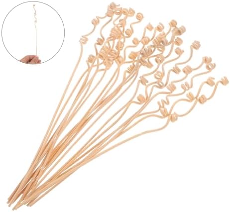 Cabilock 20pcs Multi-Spiral Natural Rattan Diffuser Sticks