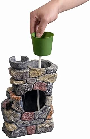 Haobos Indoor Fountain 4-Bowl Rockery Tabletop Decor
